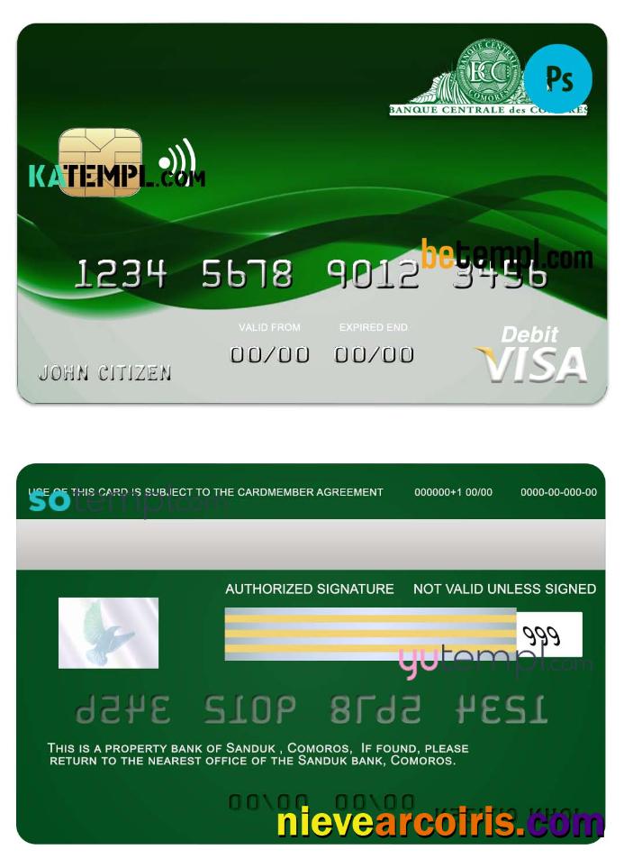 Comoros Sanduk bank visa credit card